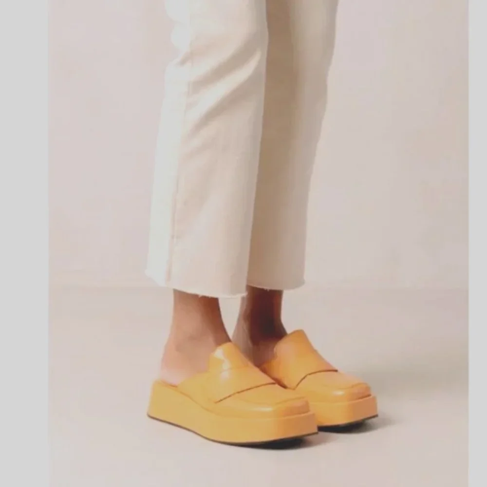 Alohas Svegan Platform Slip On Mule Vegan Loafers Shoes